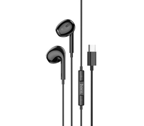 HOCO M1 EARPHONES MAX CRYSTAL C/MIC USB-C BLACK
