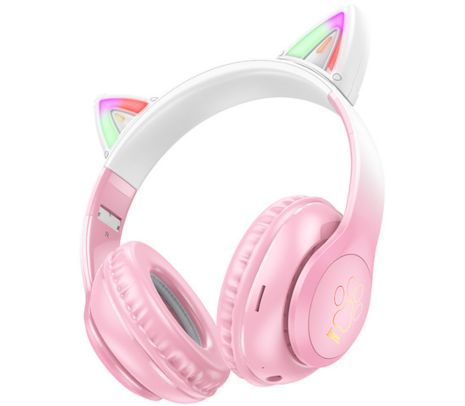 HOCO W42 HEADPHONES CAT CON OREJAS P/NIÑOS BT CHERRY BLOSSOM
