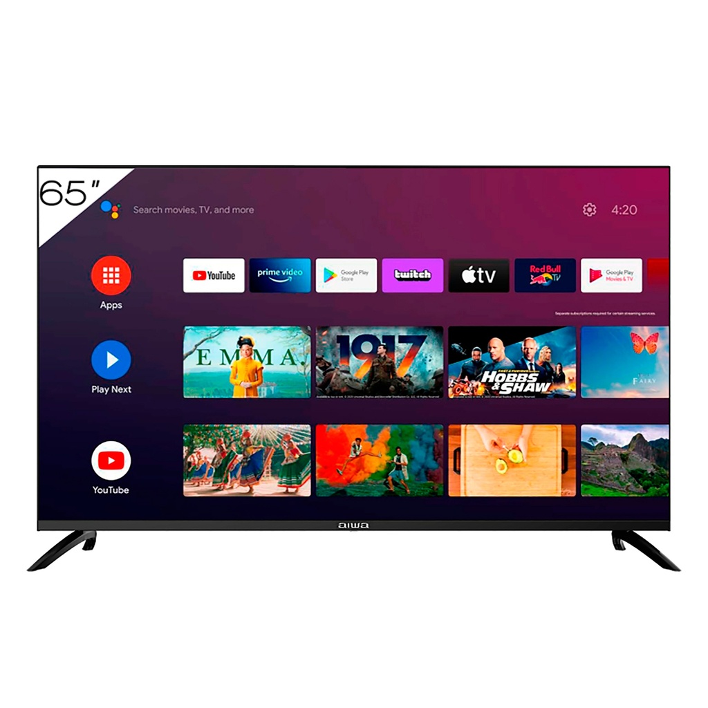 TV AIWA  SMART TV AW65B4KG  65" LED. FRAMELESS. ULTRAHD 4K. 60Hz. HDR