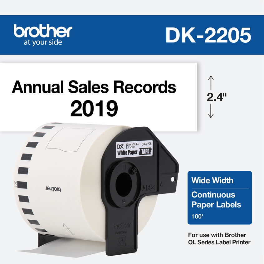 Rollo continuo original Brother DK-2205  62MM 30.48M