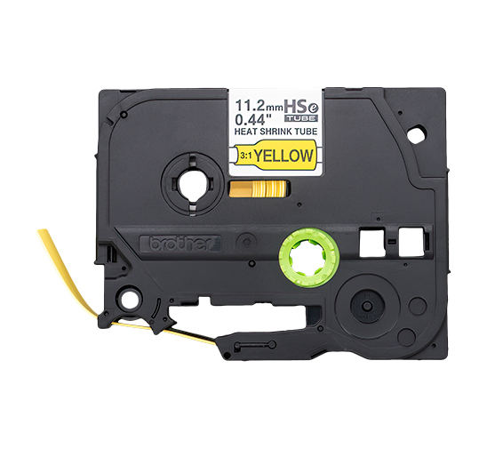 CINTA BROTHER HSE631E TERMOCONTRAIBLE 3:1 NEGRO/AMARILLO 12MM