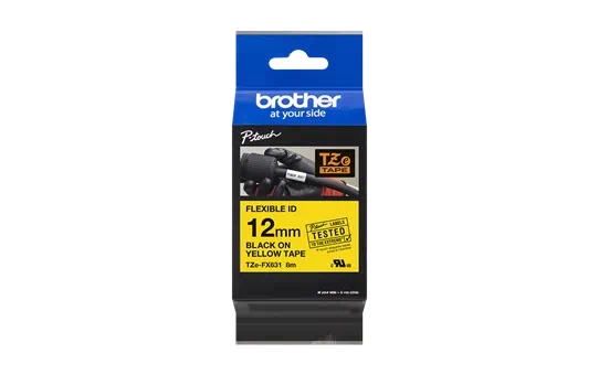 CINTA BROTHER TZEFX631 FLEXIBLE NEGRO/AMARILLO 36MM