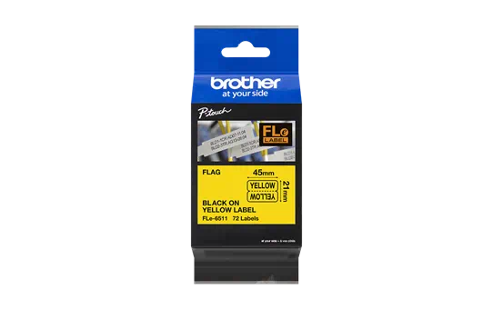 CINTA BROTHER FLE6511 BANDERA NEGRO/AMARILLO 10.5MM X 45MM 72U