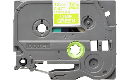 CINTA BROTHER TZEMQG35 BLANCO/VERDE LIMA 12MM
