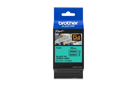 CINTA BROTHER FLE7511 BANDERA NEGRO/VERDE 10.5MM X 45MM 72U