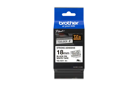 CINTA BROTHER TZES241 DOBLE ADHESIVO NEGRO/BLANCO 18MM