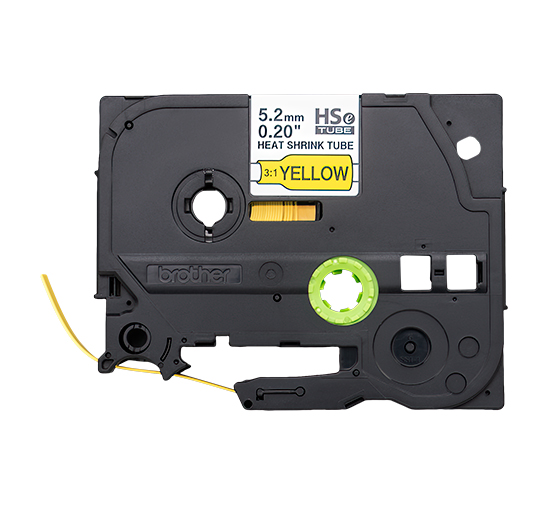 CINTA BROTHER HSE611E TERMOCONTRAIBLE3:1 NEGRO/AMARILLO 6MM