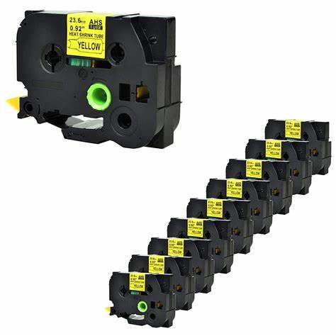 CINTA BROTHER HSE651E TERMOCONTRAIBLE 3:1 NEGRO/AMARILLO 24M