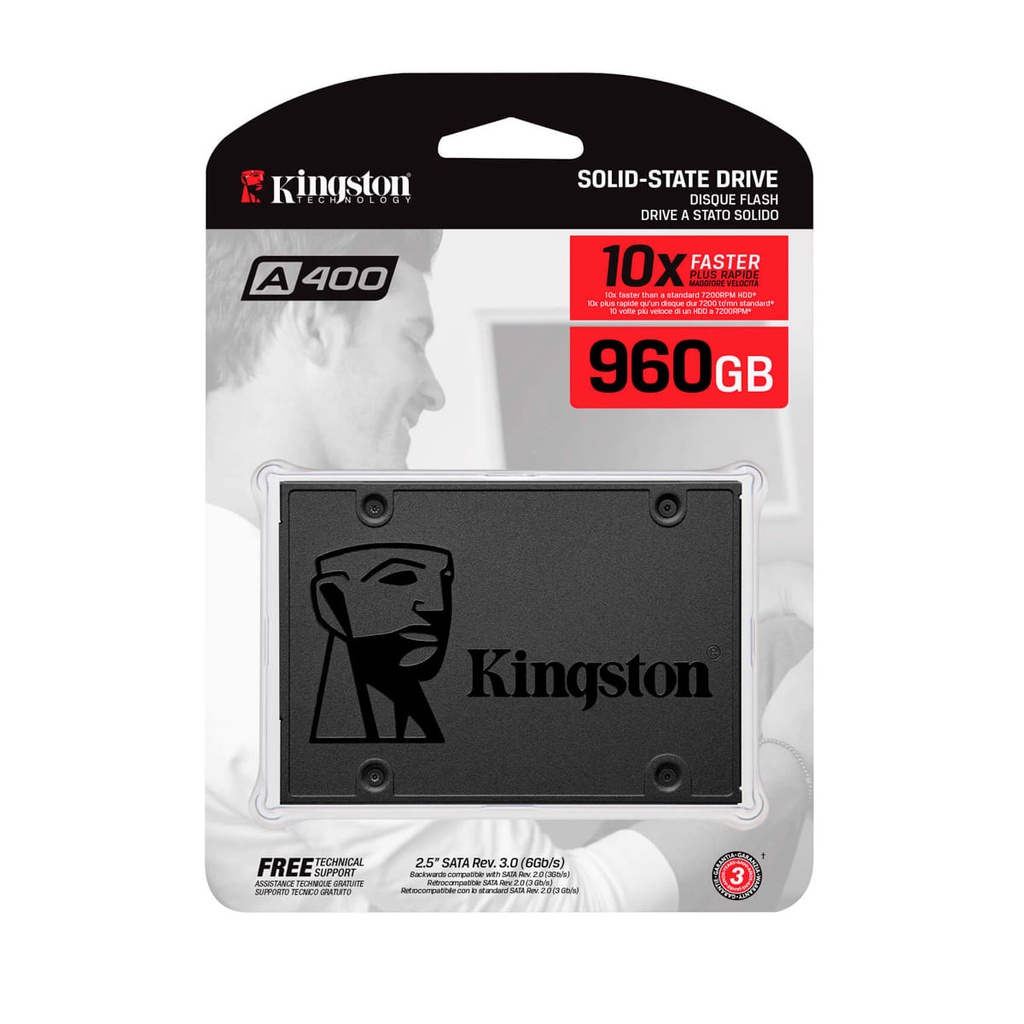 Disco SSD interno Kingston A400 960GB 2.5" SATA 6Gb/s
