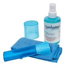 Limpia LCD 60ml Liquido c/ Paño y Cepillo Manhattan