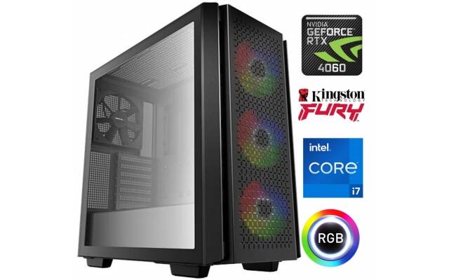 Equipo Gamer Core i7 14700F, 32GB, 1TB NVMe, RTX 4060 8GB