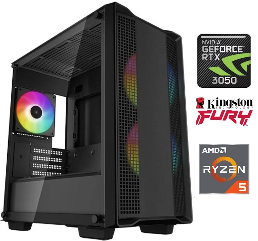 Equipo Gamer Ryzen 5 5600GT, 16GB, 1TB NVMe, RTX 3050 6GB