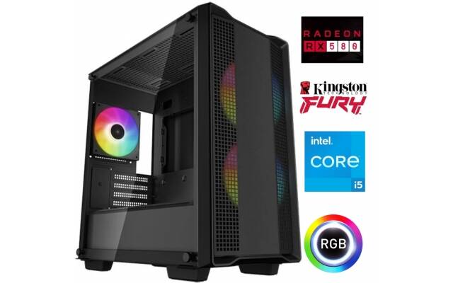 Equipo Gamer Core i5 10400F, 16GB, SSD 480 GB, RX580 8GB