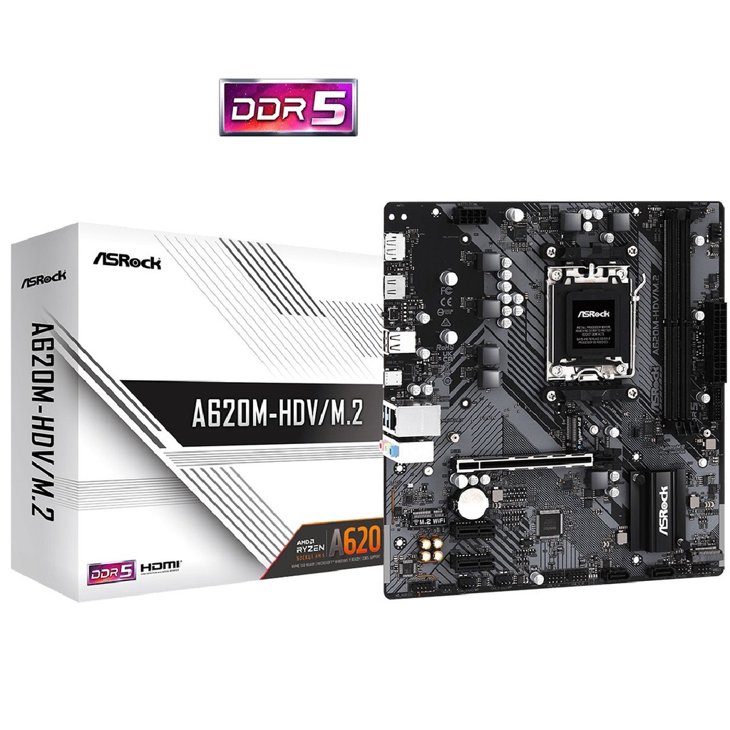 Motherboard Asrock A620m Hdv/m.2 | DDR5 | Socket AM5 | MicroATX
