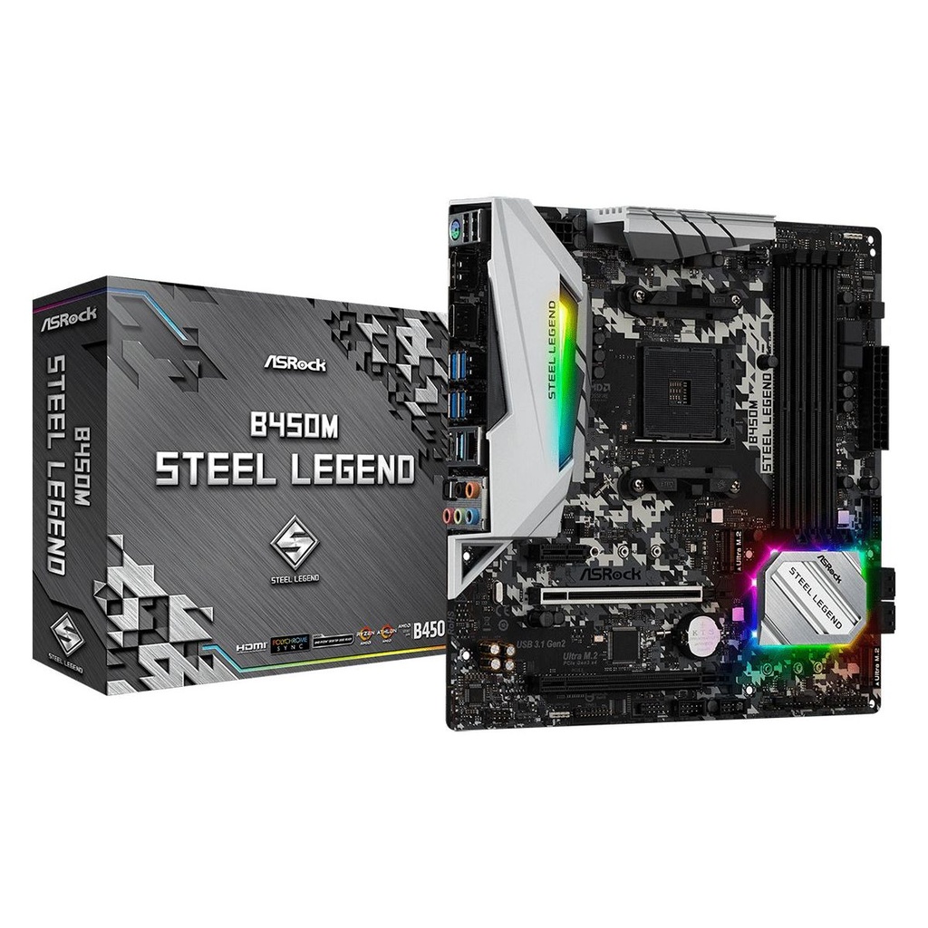Motherboard Asrock B450m Steel Legend | DDR4 | Socket AM4 | MicroATX