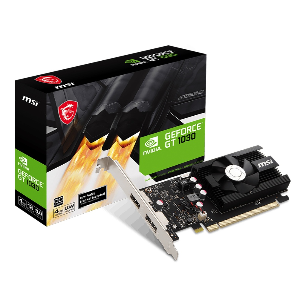 MSI - TARJETA DE VIDEO GEFORCE GT 1030 4GD4 LP OC - 4 GB DDR4. 