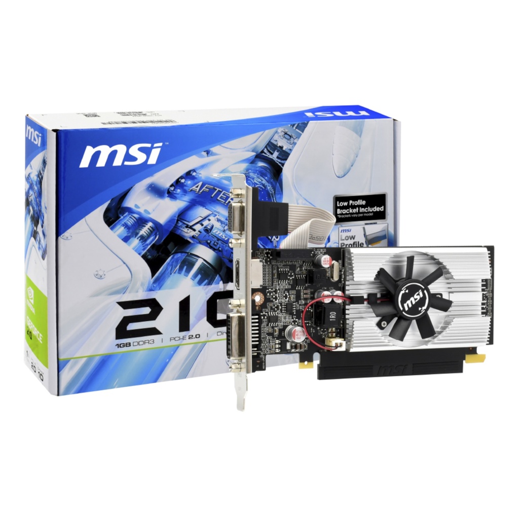 Tarjeta de video MSI N210-MD1G/D3 HDMI / DL-DVI-I / D-Sub