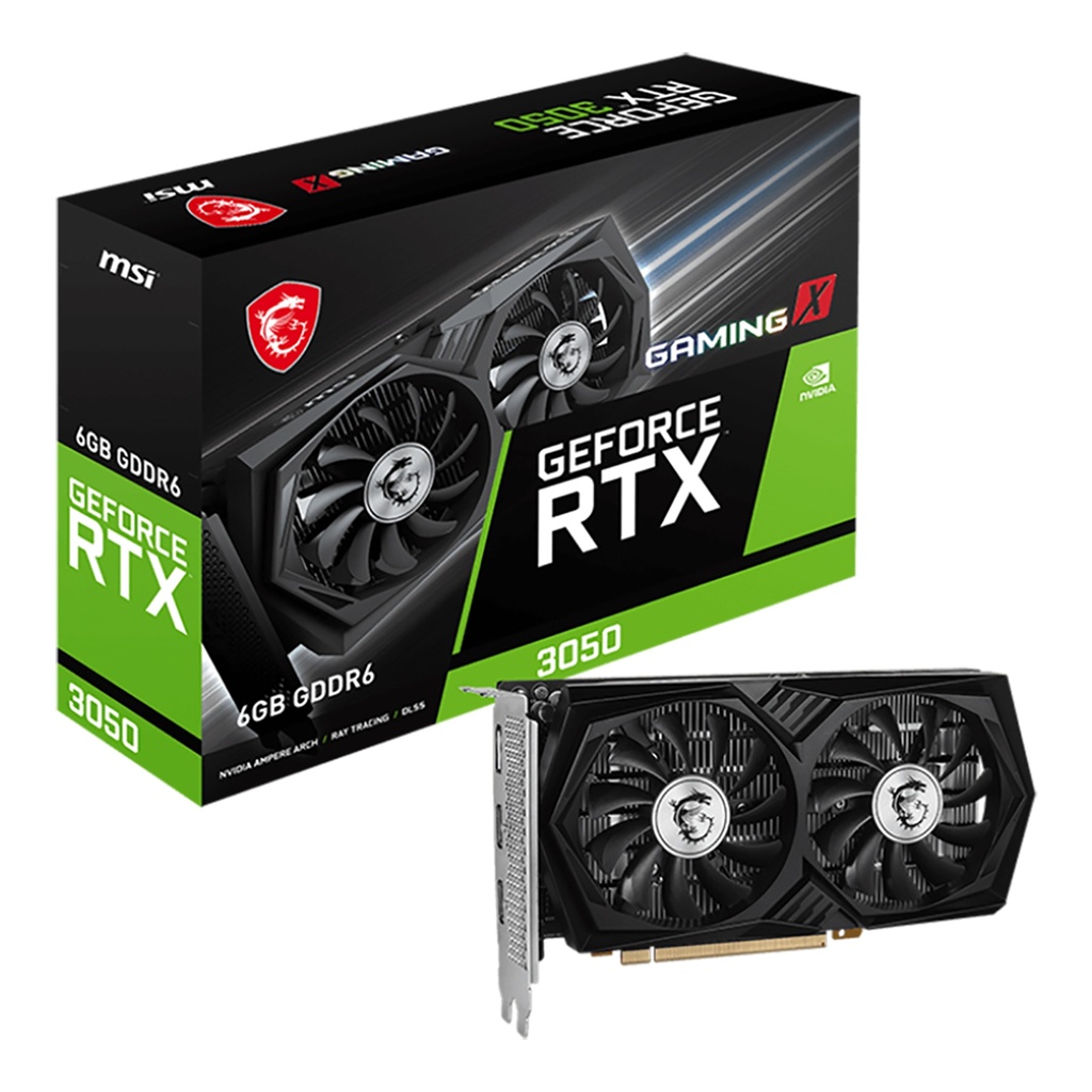 MSI - TARJETA DE VIDEO GEFORCE RTX 3050 GAMING X 6G - 6 GB
