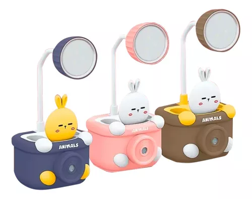 Lampara de escritorio led recargable infantil con portalápices Q103