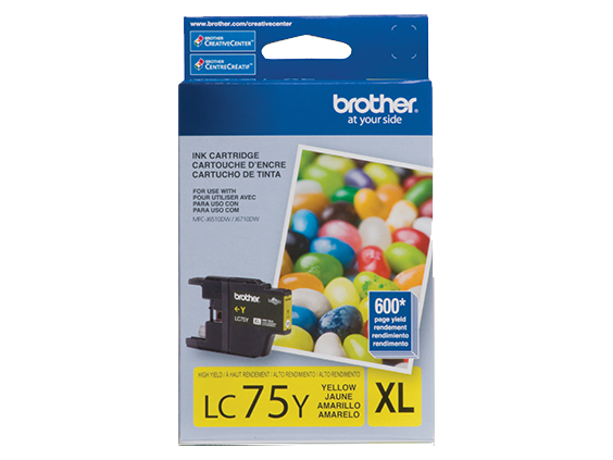 Cartucho original Brother LC75 - Amarillo 600cps