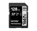 Tarjeta de memoria Lexar 128GB Professional 1667x UHS-II SDXC