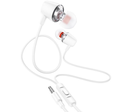 HOCO M107 EARPHONES DISCOVERER C/MIC 3.5MM WHITE